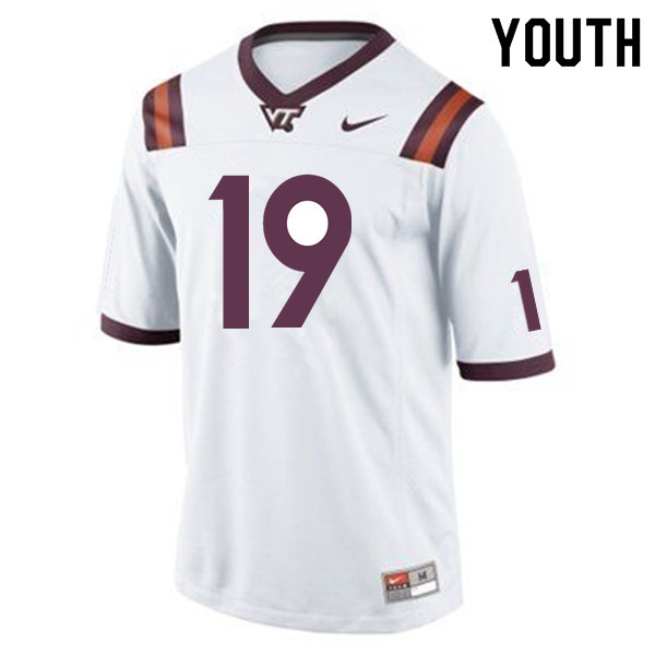 Youth #19 Chuck Clark Virginia Tech Hokies College Football Jerseys Sale-Maroon